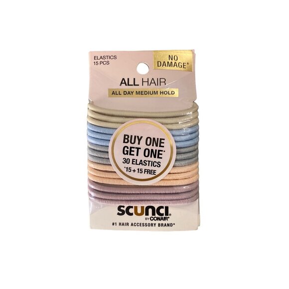 Scunci Hair Accessories Bundle: Claw Clips Elastics & Bobby Pins Set - Picture 4 of 5